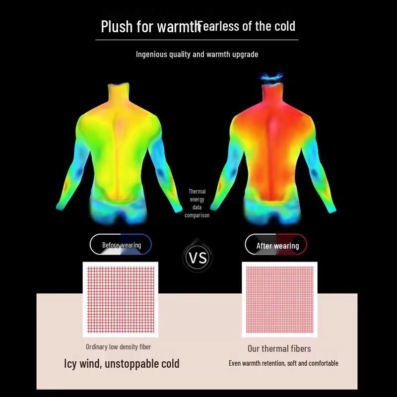 Men's Quick-Dry Long-Sleeve Sports Base Layer with Velvet for Running and Mountaineering