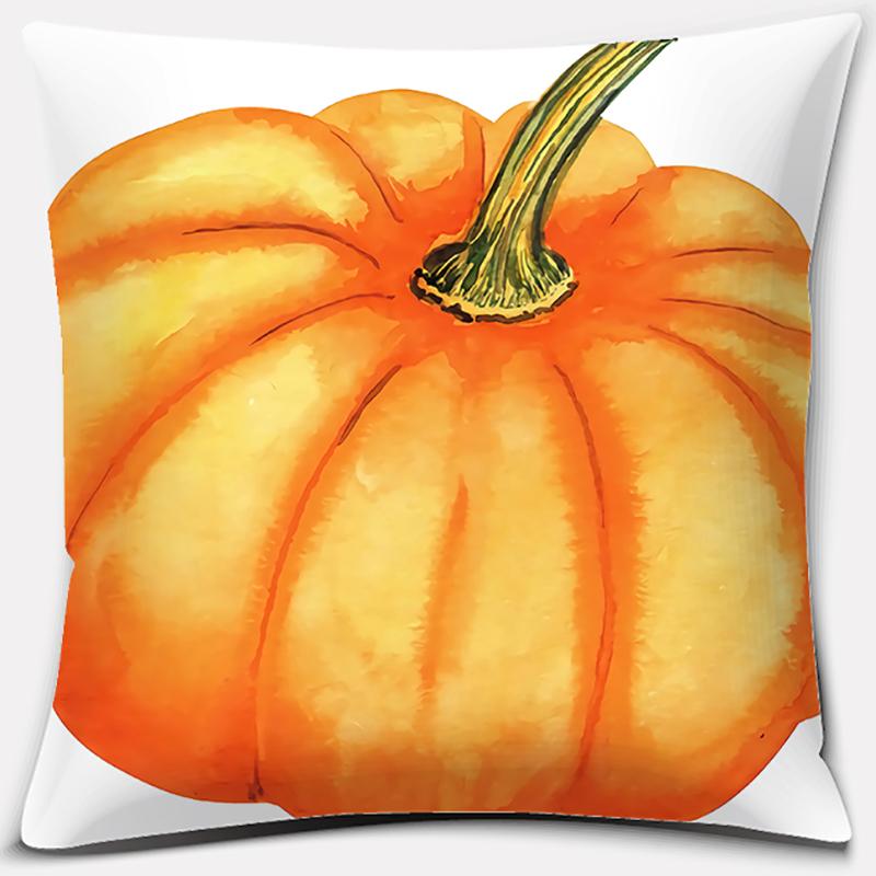 Pumpkin Halloween Thanksgiving Printing Series Pattern Pillowcase Square Pillowcase Home Office Decoration Pillowcase