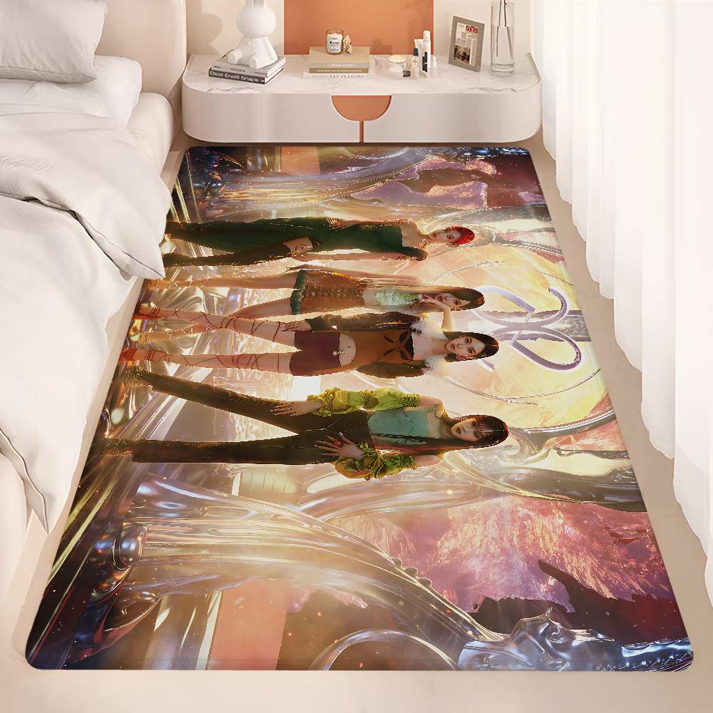 KPOP Korean Girl Group A-AespaS Floor Mat Non-Slip Laundry Room Mat Laundry Decor Balcony Child Living Room Household Carpets
