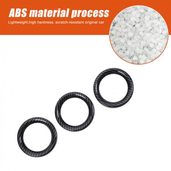 ABS Carbon Car Dash Clock Meter Ring Trim Decorate Cover For Nissan 370Z 2009-20