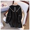 Doll Top Collar Casual Women's Loose Fleece Jacket Sweatshirt