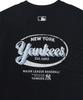 Emelbi Vintage Sportive Cursive Graphic Short Sleeve T-Shirt Ny (Black)