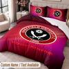 Ensemble de literie imprimé Sheffield United FC Nom personnalisé Texte 1 Housse de couette 2 Taies d'oreiller Pour chambre à coucher