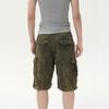 Men's Clothing | Vintage High Street Camouflage Ripped Overalls Men's Loose Pockets Frayed Old Shorts