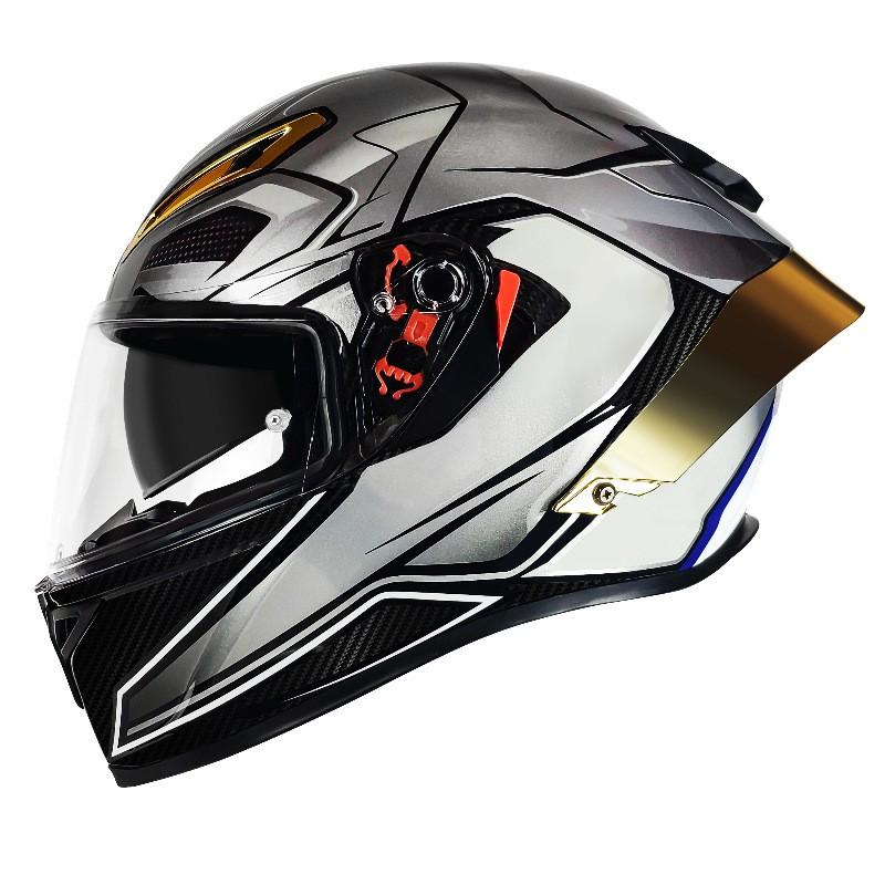 Full Face Motorcycle Helmet With Dual Visor ABS Shell 3C Certified All Season Unisex Riding Gear Scooter Bike