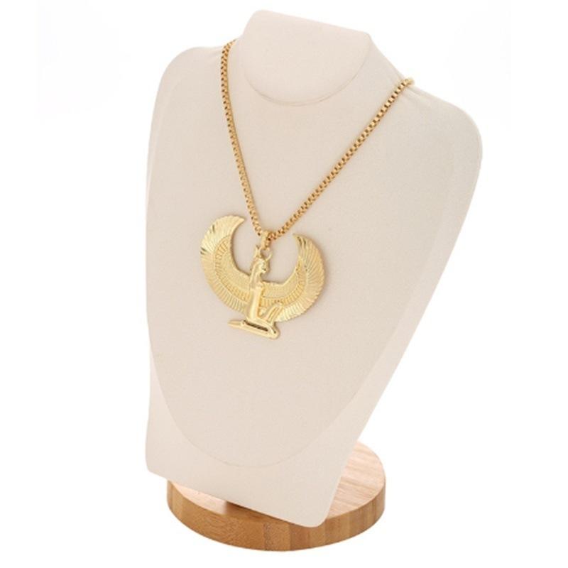 European and American Fashion Golden Punk Long Chain Eagle Egyptian Fashion Cross Pendant Necklace