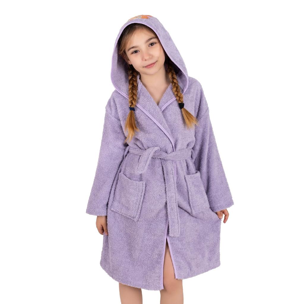 Hooded Boy Girl Bathrobe - Cat Patterned
