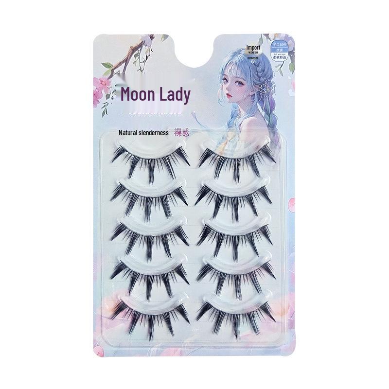 

Yue Jiao Niang Cartoon False Eyelashes: Beginner-Friendly Barbie-Style, Thick & Pointed Tail for a Playful Look.