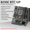 B250C Mining Motherboard with 12 PCIE Slots, Converted To USB 3.0 for GPU, LGA1151 GEN6 / 7, for Ddr4