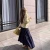 Douyin Purple Floral Retro High-Waisted Mid-Length Skirt - Autumn/Winter Slimming Cake Style