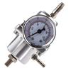 Universeller einstellbarer Kraftstoffdruckregler für Autos mit Manometer Silber