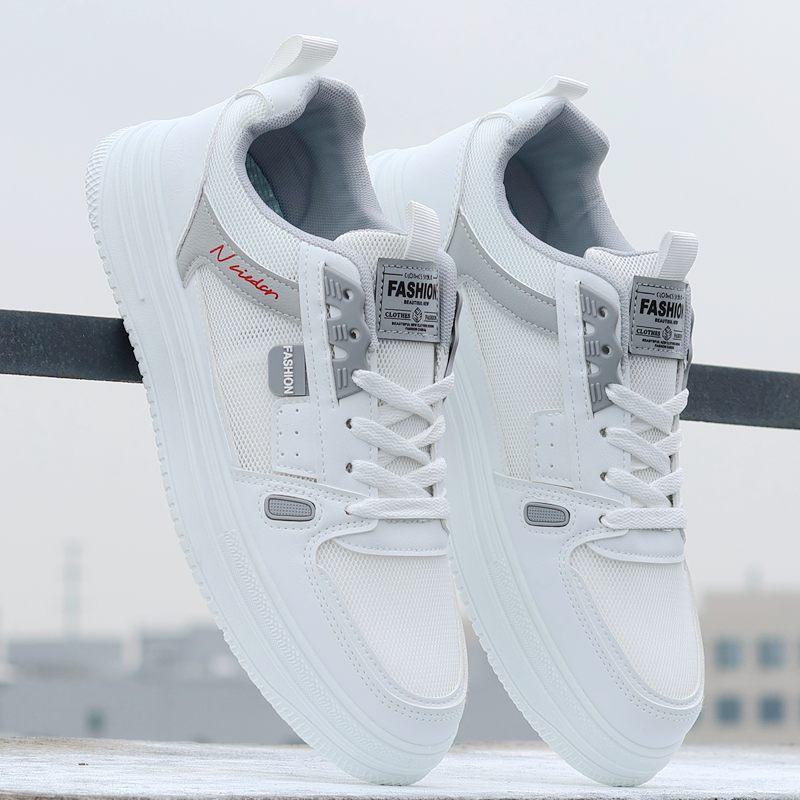 Men's Shoes Summer Breathable Thin Mesh Sports Leisure Youth Single Mesh Hollow Mesh Shoes Small White Board Shoes Trendy Shoes