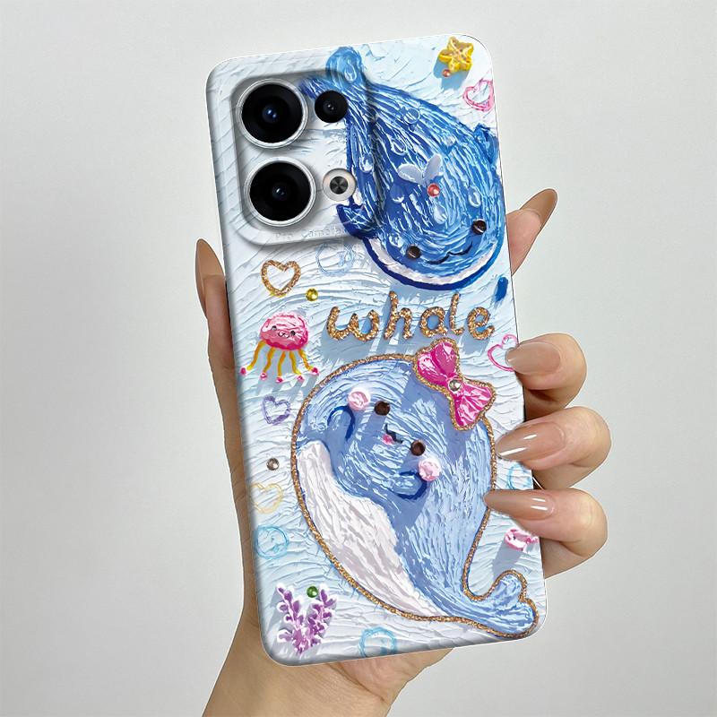 For OPPO Reno 13 CPH2689 Reno13 Phone Case Soft Silicone Funda Sweet Painted Fashion Cartoon Bumper Coque Printed Back Cover