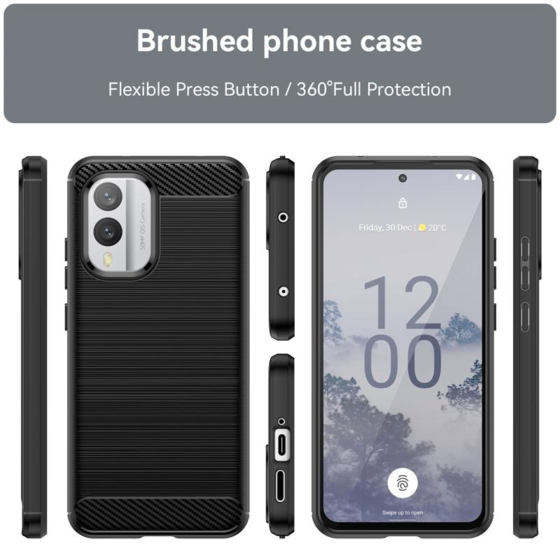 Pro Kryt Nokia X30 5G Pouzdro Pro Nokia X30 5G Kryty Nárazuvzdorný Měkký TPU Nárazník Pouzdro na Telefon z Uhlíkových Vláken Pro Nokia X30 5G Fundas