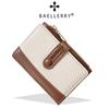 Korean Style Women's Short Wallet with Color Block, Multiple Card Slots, Money Clip, Zipper Coin Purse
