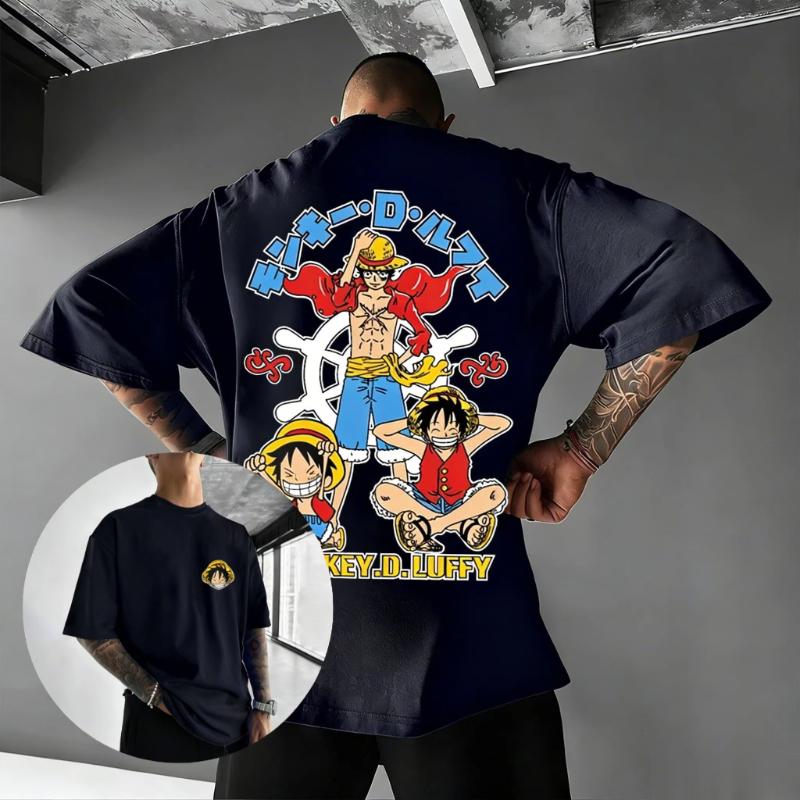 One Piece Luffy T Shirt Men Women Anime Graphic Tee Cotton Short Sleeve Tops 2026 Summer Trendy Casual Streetwear Y2k Clothes