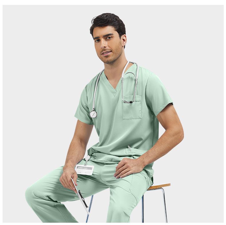 Unisex Plus Size Nurse and Salon Uniform Set - Various Colors Available