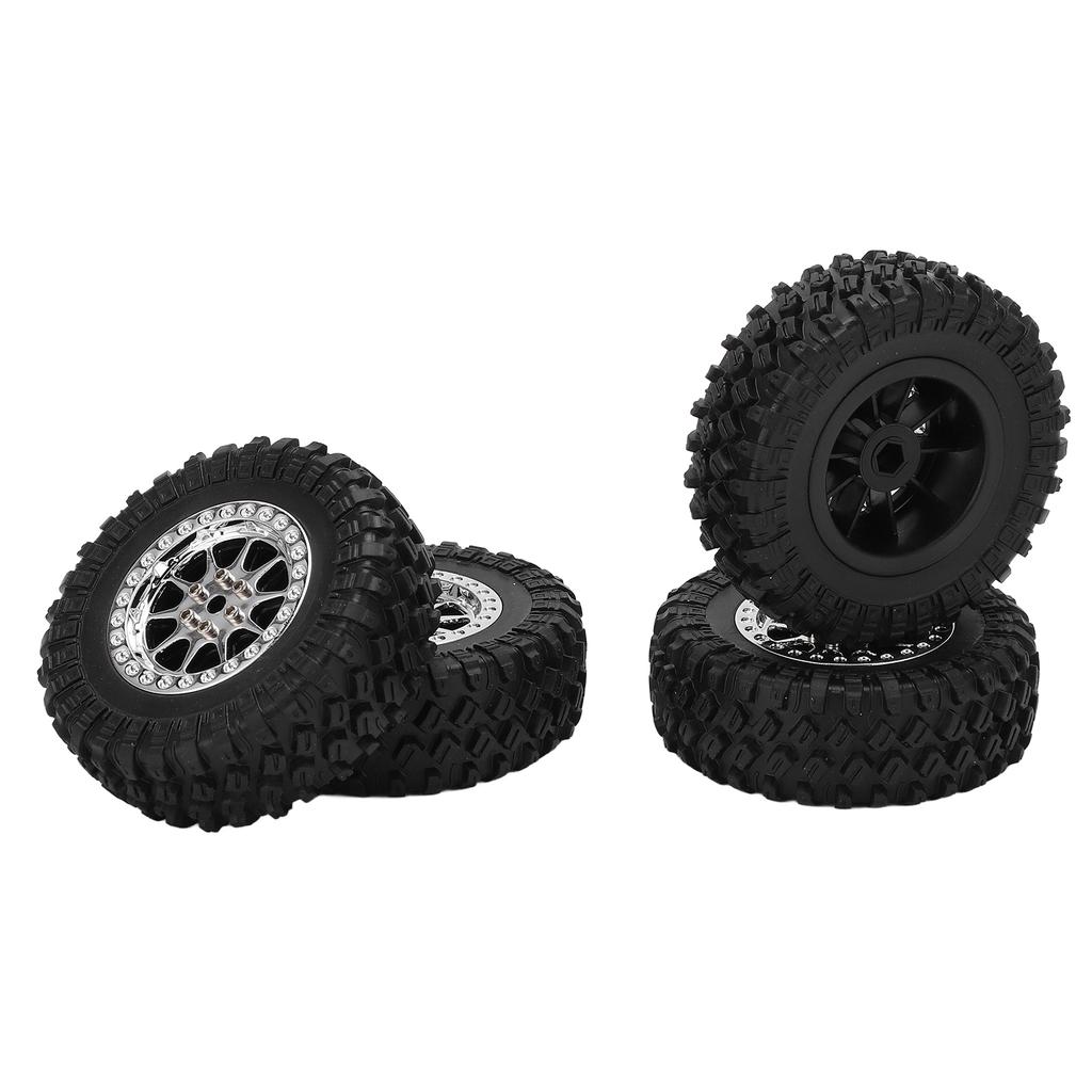 4PCS RC Car Tires Tyre Wheel for MN D90 D91 D99 D99S D86 RC Car Spare Upgrades AccessoriesR789S Silver