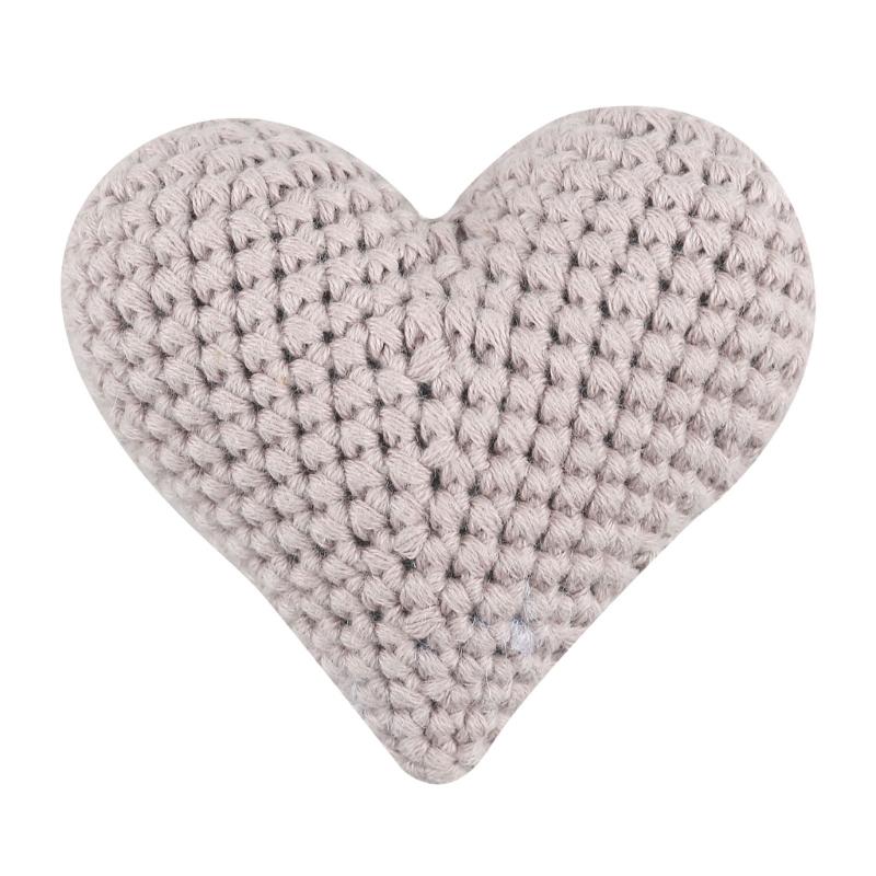 Cute Hearted-shaped Crochet Knitting Beads for Pacifier Chain Baby Photograph Props Baby Accessories Lightweight Gift