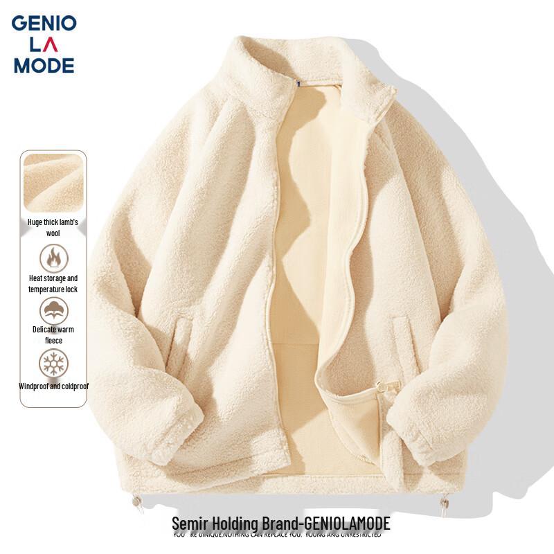 

GENIOLAMODE Мужская зимняя куртка на шерпе с воротником-стойкой XL