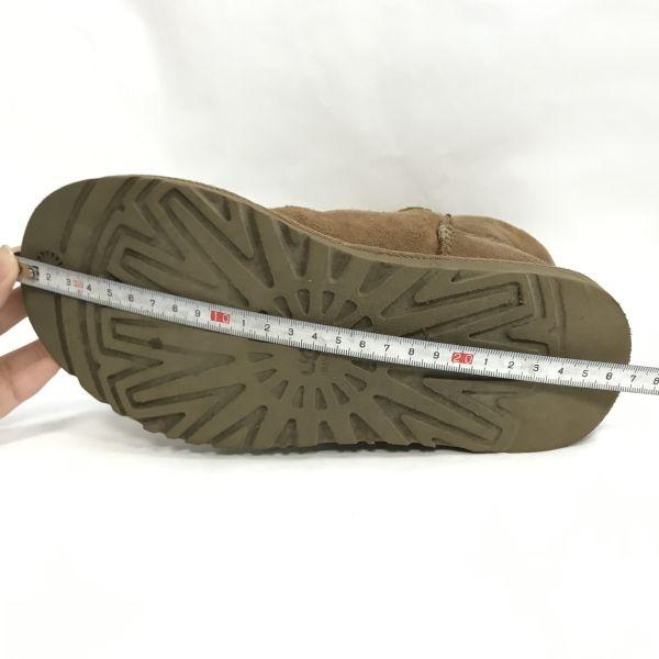 UGG sheepskin leather warm boots 24 USA7 brown(USED)