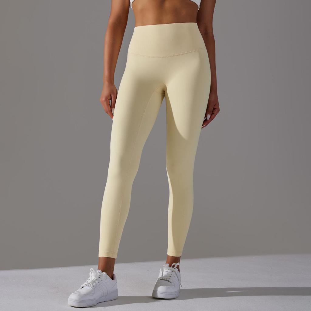 Seamless High-Waist Nude Breathable Yoga Capri Pants