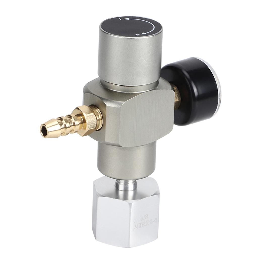 2 in 1 Mini CO2 Gas Regulator Soda Pressure Gauge with adapter 3/8in to TR21.4