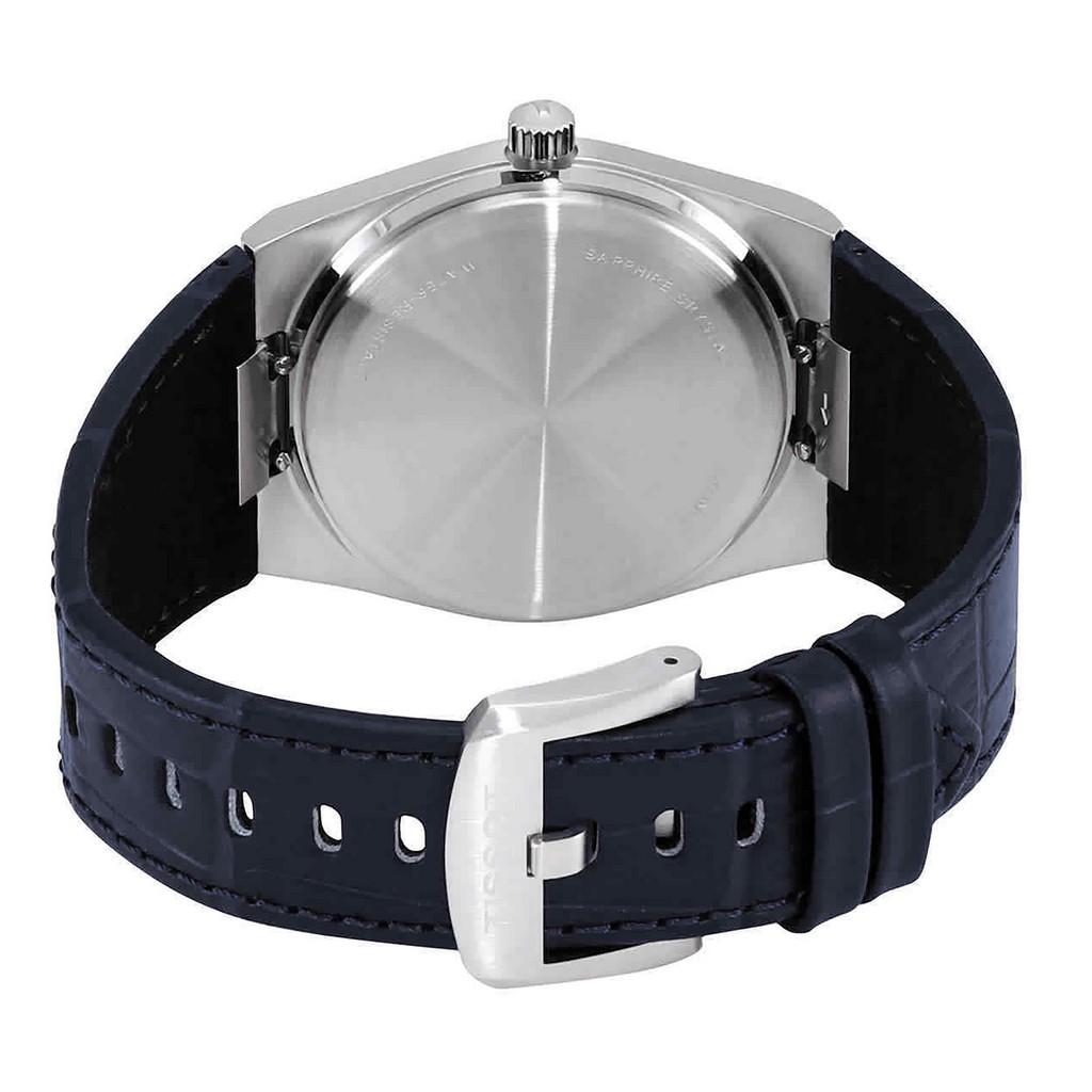 Tissot Orologio da uomo T-Classic PRX cinturino in pelle quadrante blu al quarzo T137.410.16.041.00 100M
