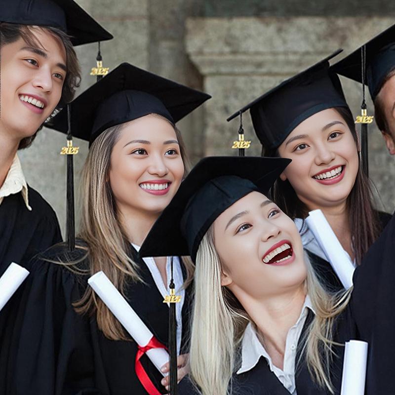 10Pcs Graduation Tassel with Date Mortarboard Tassel Fringe for Graduation Party Decorations Accesorios Graduation Hat Tassel