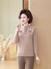 2025 Autumn/Winter Velvet Sweater for Middle-aged and Elderly Women - Perfect for Weddings and Banquets