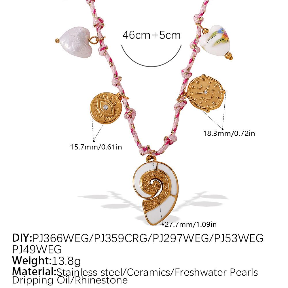 Japan and Korea Fashion Niche DIY Pendant Bracelet Personality Versatile Non-fading Gold-plated Pendant Necklace Jewelry Women
