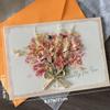 Creative Handmade Thank You Card Elegant Flower Design for Teachers Day Graduation with Envelope Greeting Card Postcards 1PC