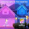 60M Smart RGB Eave Lights App & Remote IP67 Permanent Outdoor LED String Lights Home New Year Christmas Birthday DIY Lighting