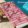 Nautical Lobster Stripes Pink Quick Drying Bath Towel Microfiber Beach Towel Light Weight Swimming Camping Yoga Beach Out