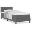 VidaXL Lit à ressorts avec matelas gris foncé 90x190 cm tissu 3338651