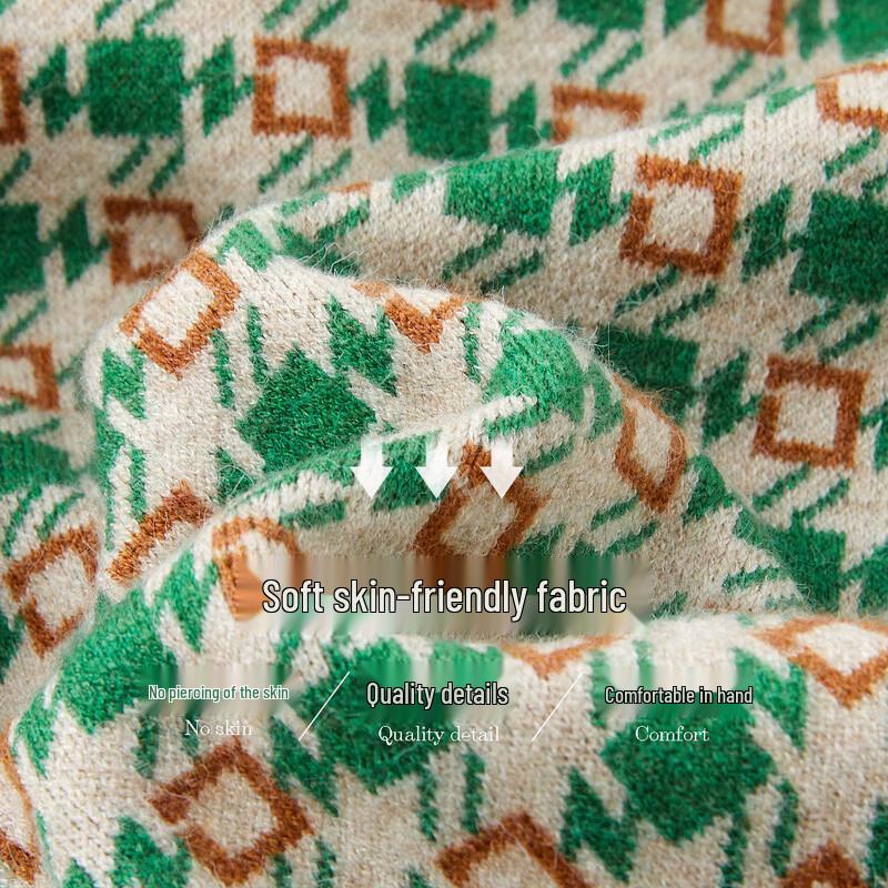 Demana Women's French Retro Jacquard A-Line Dress