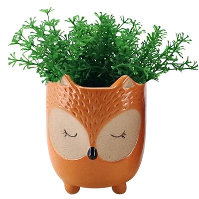 [A2498] - Orangefarbener 'Chouette'-Keramiktopfdeckel - 13x10 cm
