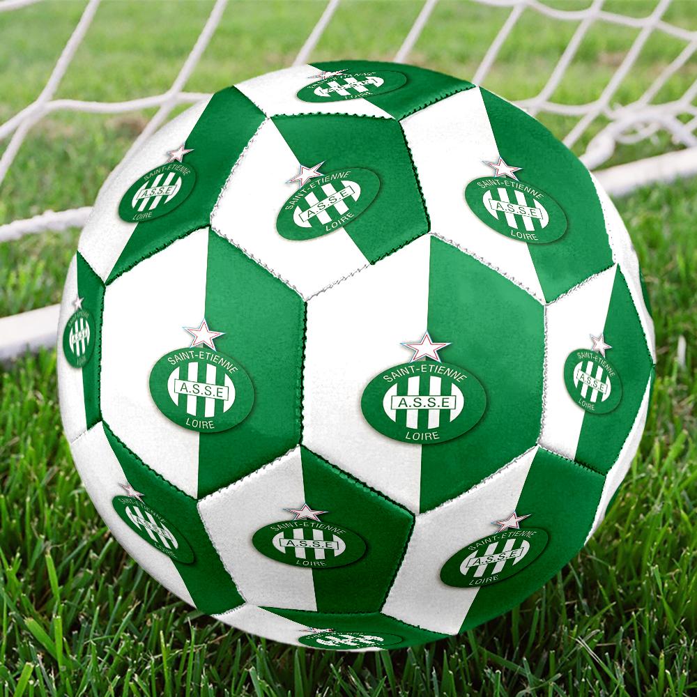 Green Saint-Etienne Football Size 5 Soccer Balls, Anti-Slip, Protective Football, Outdoor Sport, a Unique Gift Suitable for Him/her, Birthdays