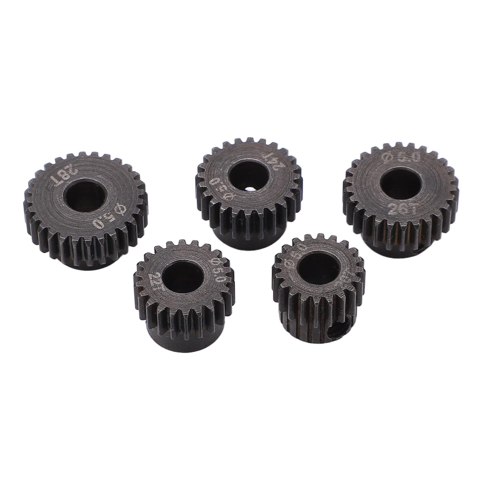 

5PCS 48DP Motor Gear 5mm Shaft Hole 20T 22T 24T 26T 28T Gear Pinion for Monster 1/10 RC Truck