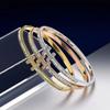 Pulseira de Joias Versátil de Design de Nicho de Luxo Leve com Letra H de Diamante Quadrado para Mulheres