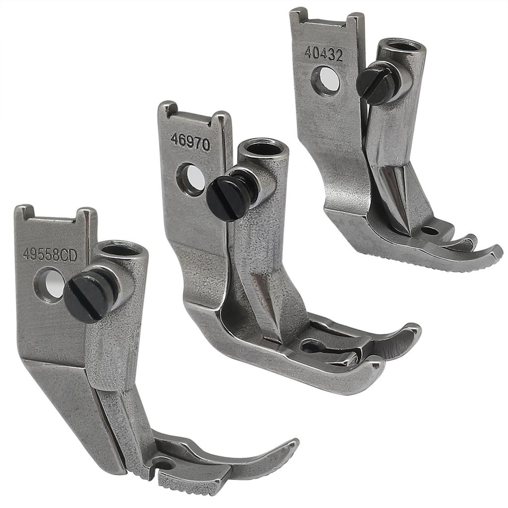 Double Toe&Left Toe& Right Toe Presser Foot Compatible with/Replacement For PFAFF 335 145 245 545 Sewing Machine Accessories