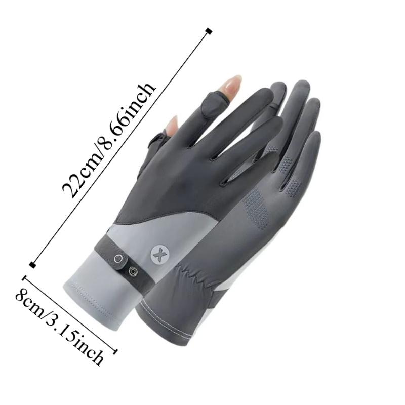 Ice Silk Women Sunscreen Gloves Anti-UV Non Slip Sun Protection Riding Gloves Quick Dry Touch Screen Summer Driving Mittens