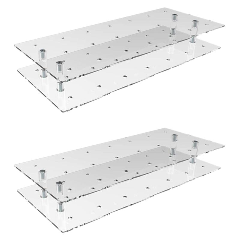 ABFS 2X 21 Hål Genomskinlig Akryl Lollypophållare Bröllop Baby Shower Födelsedagskalas Jubileum Godis Dekorativ