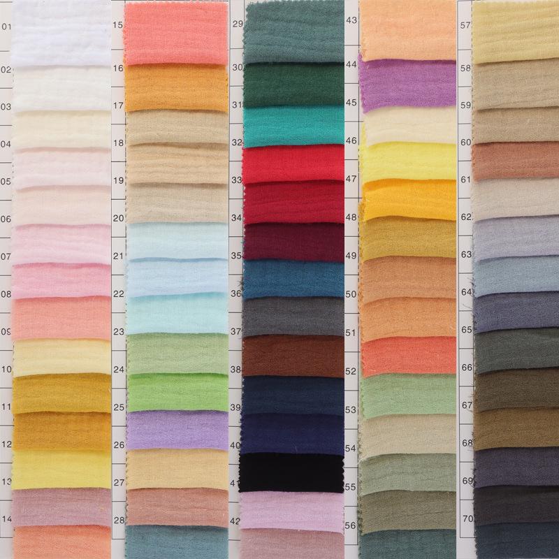 100% Cotton Double Layer Washed Crepe Fabric - Ideal for Maternity and Pajamas