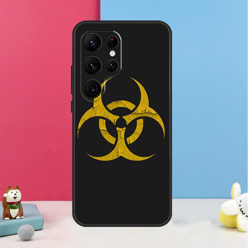 Biohazard Symbol Logo Case For Samsung Galaxy S24 S23 S22 Ultra S20 FE S21 FE Note 10 20 S8 S9 S10 Plus Coque