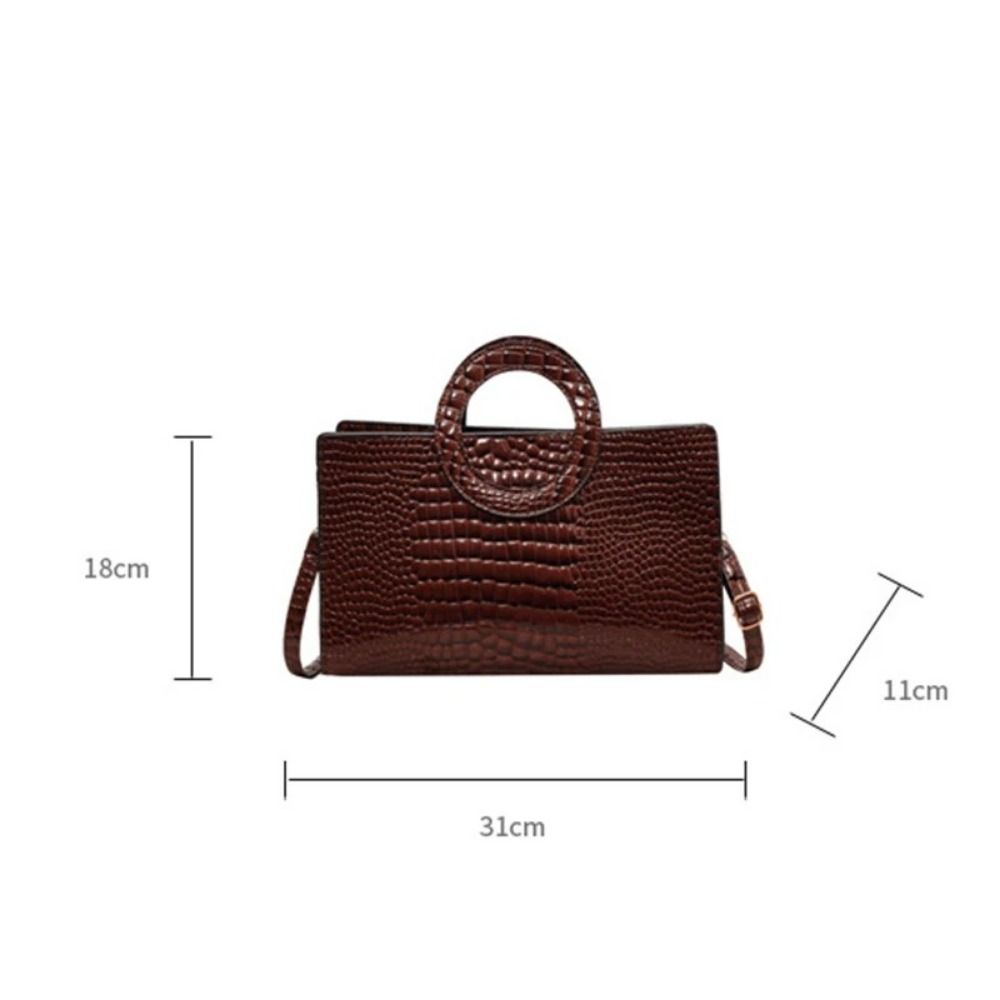 Casual PU Leather Women Handbags High-capacity Crocodile Pattern Square Bag Female Clutches