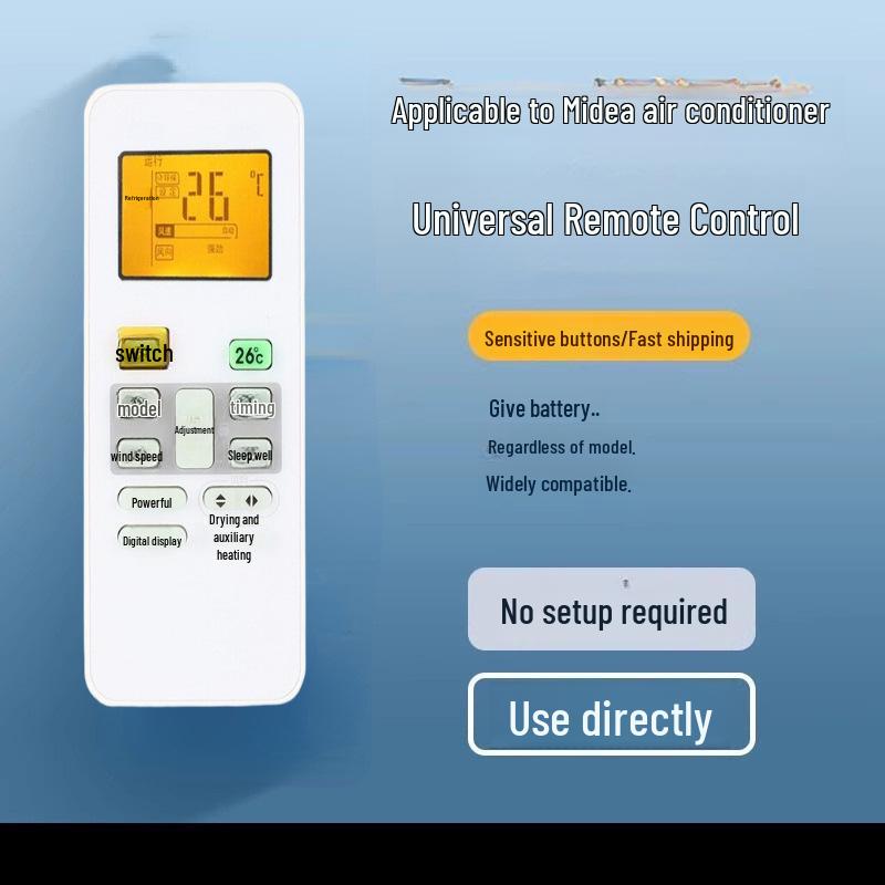 Universal Air Conditioner Remote Control for Gree, Midea, Hualing, Haier, Handian, Chigo, and More Major Brands