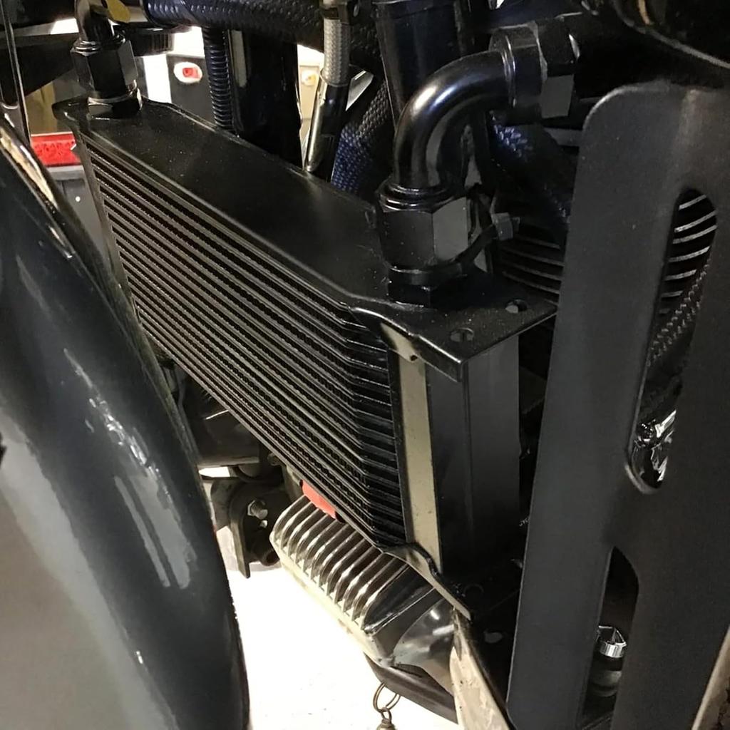 HDBUBALUS Motorcycle Oil Cooler Radiator Fit for Harley Touring Road King Road Electra Street Glide FLHR FLHTC 2009-2016