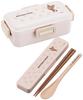 Skater Chopsticks and Spoon Set for Adults (18cm, Quiet, Made in Japan) - The Bears' School Cocoa Design - CCS3SAAG-A