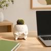Guitarist Big Head Planter, Cute Smiling Face Flower Pot, Fun Guitar Player Plant Pot for Succulents Cacti Desk Shelf